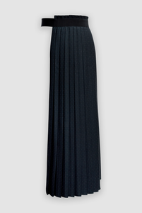 POLKA DOT APRON WITH NARROW PLEATS