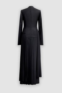 DROP-WAIST ASYMMETRICAL PLEATED WOOL DRESS Iveta Vecmane DROP-WAIST ASYMMETRICAL PLEATED WOOL DRESS Iveta Vecmane