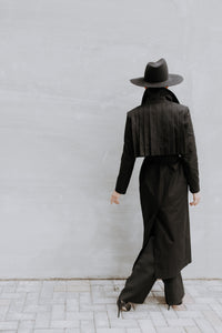 TRENCH COAT WITH PLEATS